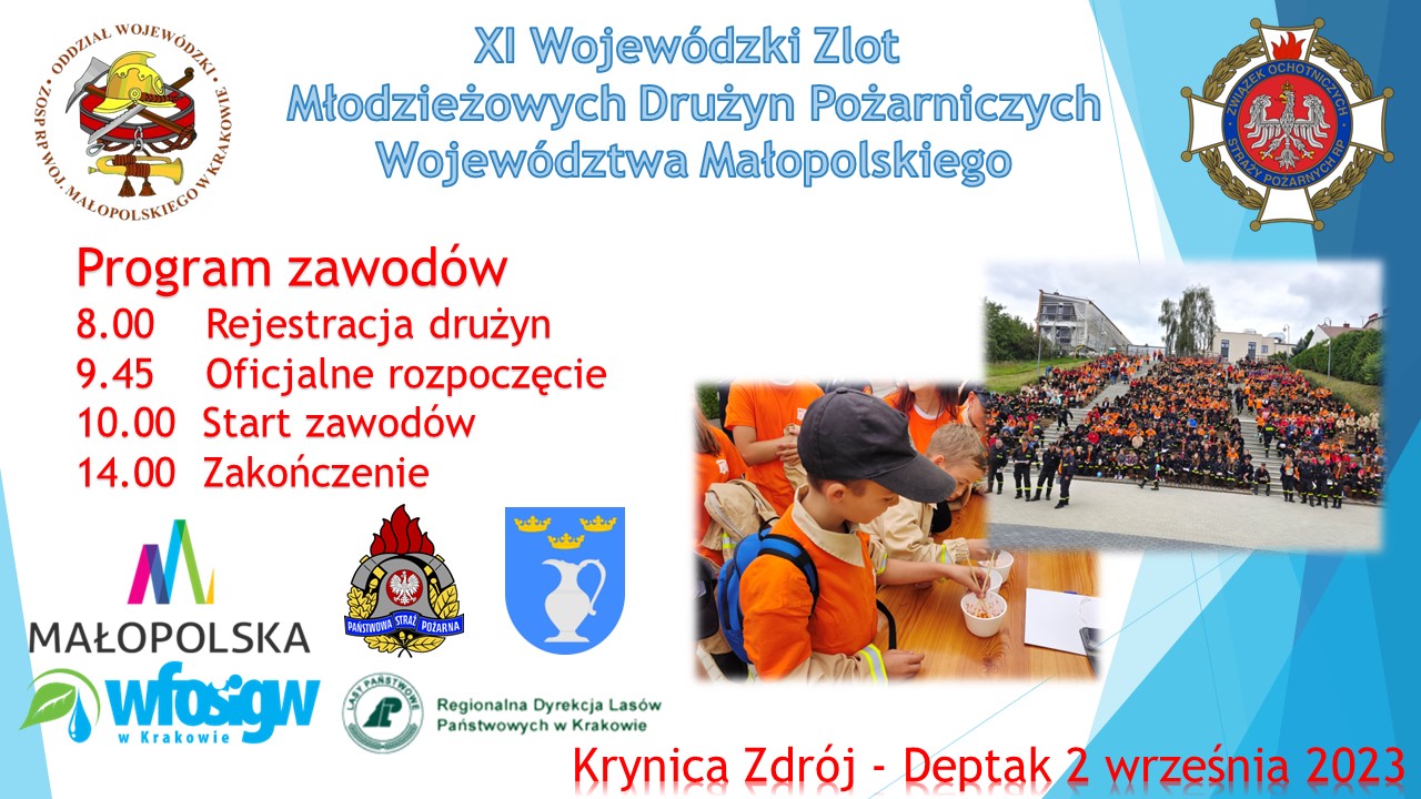 XI WOJEWÓDZKI ZLOT MŁODZIEŻOWYCH DRUŻYN POŻARNICZYCH OW ZOSP RP WOJ